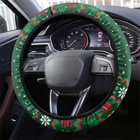Radnorshire Wales Christmas Steering Wheel Cover Red-Tailed Hawk Design - Wonder Print Shop