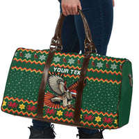 Personalized Radnorshire Wales Christmas Travel Bag Red-Tailed Hawk Design - Wonder Print Shop