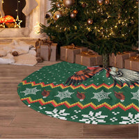 Personalized Radnorshire Wales Christmas Tree Skirt Red-Tailed Hawk Design - Wonder Print Shop