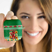 Personalized Wales Christmas AirPods Case Cute Red Welsh Dragon and Daffodils - Wonder Print Shop
