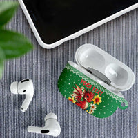 Personalized Wales Christmas AirPods Case Cute Red Welsh Dragon and Daffodils - Wonder Print Shop