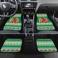 Personalized Wales Christmas Car Mats Cute Red Welsh Dragon and Daffodils - Wonder Print Shop