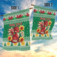 Personalized Wales Christmas Garden Flag Cute Red Welsh Dragon and Daffodils - Wonder Print Shop