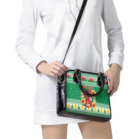 Personalized Wales Christmas Shoulder Handbag Cute Red Welsh Dragon and Daffodils - Wonder Print Shop