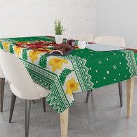 Personalized Wales Christmas Tablecloth Cute Red Welsh Dragon and Daffodils - Wonder Print Shop