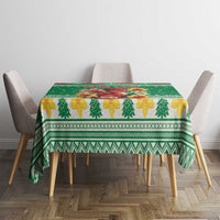 Personalized Wales Christmas Tablecloth Cute Red Welsh Dragon and Daffodils - Wonder Print Shop