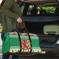 Personalized Wales Christmas Travel Bag Cute Red Welsh Dragon and Daffodils - Wonder Print Shop