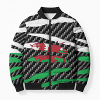 Wales Beast Bomber Puffer Jacket Ripped Flag Graphic - Wonder Print Shop