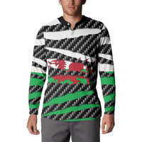 Wales Beast Button Sweatshirt Ripped Flag Graphic - Wonder Print Shop