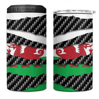 Wales Beast 4 in 1 Can Cooler Tumbler Ripped Flag Graphic - Wonder Print Shop