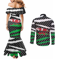 Wales Beast Couples Matching Mermaid Dress and Long Sleeve Button Shirt Ripped Flag Graphic - Wonder Print Shop