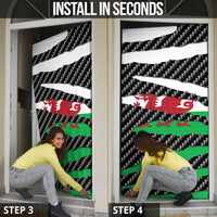 Wales Beast Door Cover Ripped Flag Graphic - Wonder Print Shop
