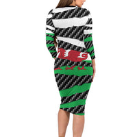 Wales Beast Family Matching Long Sleeve Bodycon Dress and Hawaiian Shirt Ripped Flag Graphic - Wonder Print Shop