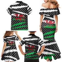 Wales Beast Family Matching Mermaid Dress and Hawaiian Shirt Ripped Flag Graphic - Wonder Print Shop