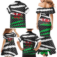 Wales Beast Family Matching Mermaid Dress and Hawaiian Shirt Ripped Flag Graphic - Wonder Print Shop