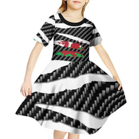 Wales Beast Kid Short Sleeve Dress Ripped Flag Graphic - Wonder Print Shop