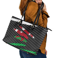 Wales Beast Leather Tote Bag Ripped Flag Graphic - Wonder Print Shop