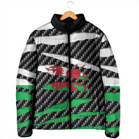 Wales Beast Padded Jacket Ripped Flag Graphic - Wonder Print Shop