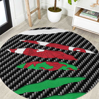 Wales Beast Round Carpet Ripped Flag Graphic - Wonder Print Shop