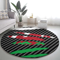 Wales Beast Round Carpet Ripped Flag Graphic - Wonder Print Shop