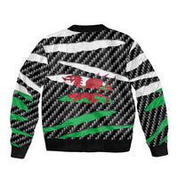 Wales Beast Sleeve Zip Bomber Jacket Ripped Flag Graphic - Wonder Print Shop