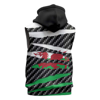 Wales Beast Sleeveless Zip Hoodie Ripped Flag Graphic - Wonder Print Shop