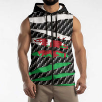 Wales Beast Sleeveless Zip Hoodie Ripped Flag Graphic - Wonder Print Shop