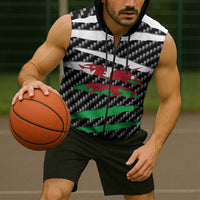 Wales Beast Sleeveless Zip Hoodie Ripped Flag Graphic - Wonder Print Shop