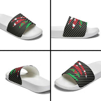Wales Beast Slide Sandals Ripped Flag Graphic - Wonder Print Shop