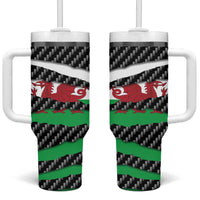 Wales Beast Tumbler With Handle Ripped Flag Graphic - Wonder Print Shop