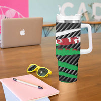 Wales Beast Tumbler With Handle Ripped Flag Graphic - Wonder Print Shop