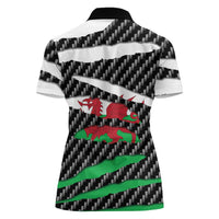 Wales Beast Women Polo Shirt Ripped Flag Graphic - Wonder Print Shop
