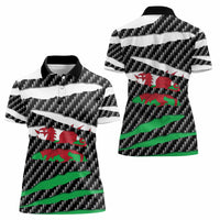 Wales Beast Women Polo Shirt Ripped Flag Graphic - Wonder Print Shop