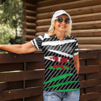 Wales Beast Women Polo Shirt Ripped Flag Graphic - Wonder Print Shop