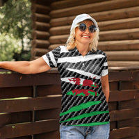 Wales Beast Women Polo Shirt Ripped Flag Graphic - Wonder Print Shop