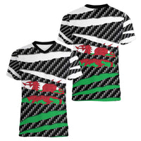 Wales Beast Women V-Neck T-Shirt Ripped Flag Graphic - Wonder Print Shop