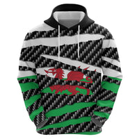 Wales Beast Zip Hoodie Ripped Flag Graphic - Wonder Print Shop