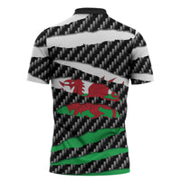 Wales Beast Zipper Polo Shirt Ripped Flag Graphic - Wonder Print Shop