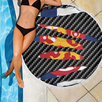 Finland Beast Beach Blanket Ripped Flag Graphic - Wonder Print Shop