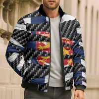 Finland Beast Bomber Puffer Jacket Ripped Flag Graphic - Wonder Print Shop