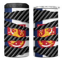 Finland Beast 4 in 1 Can Cooler Tumbler Ripped Flag Graphic - Wonder Print Shop