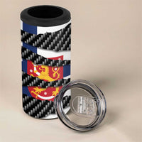Finland Beast 4 in 1 Can Cooler Tumbler Ripped Flag Graphic - Wonder Print Shop