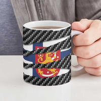 Finland Beast Ceramic Mug Ripped Flag Graphic - Wonder Print Shop