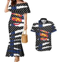 Finland Beast Couples Matching Mermaid Dress and Hawaiian Shirt Ripped Flag Graphic - Wonder Print Shop