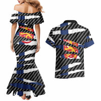 Finland Beast Couples Matching Mermaid Dress and Hawaiian Shirt Ripped Flag Graphic - Wonder Print Shop