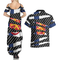 Finland Beast Couples Matching Summer Maxi Dress and Hawaiian Shirt Ripped Flag Graphic - Wonder Print Shop