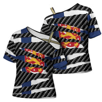 Finland Beast Cross Shoulder Shirt Ripped Flag Graphic - Wonder Print Shop