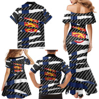 Finland Beast Family Matching Mermaid Dress and Hawaiian Shirt Ripped Flag Graphic - Wonder Print Shop