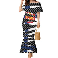 Finland Beast Family Matching Mermaid Dress and Hawaiian Shirt Ripped Flag Graphic - Wonder Print Shop