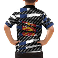 Finland Beast Family Matching Off The Shoulder Long Sleeve Dress and Hawaiian Shirt Ripped Flag Graphic - Wonder Print Shop